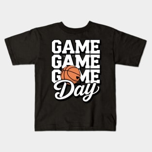 Game Day Basketball For Youth Boy Girl Basketball Mom Kids T-Shirt